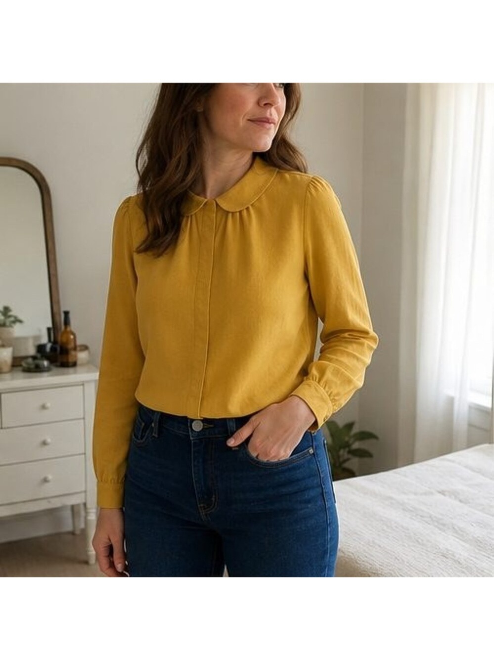 Black Ruffle Blouse - Picture 3 of 6